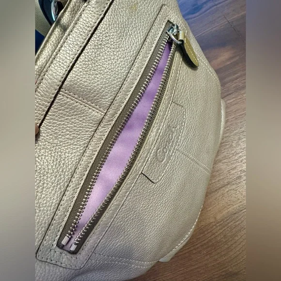 Coach Penelope Metallic Pebbled Leather Shoulder Bag - Picture 8 of 15